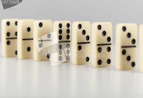 Image of Dominoes line up