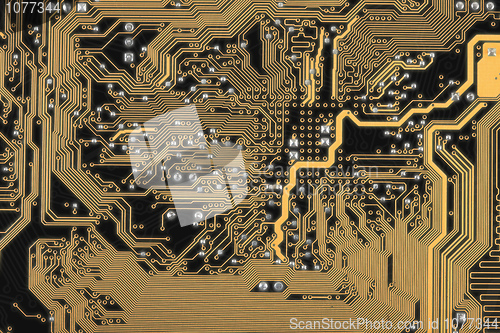 Image of Abstract circuit board dark background