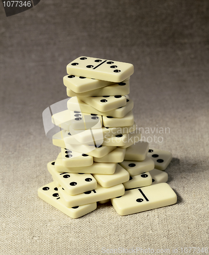 Image of High tower of dominoes