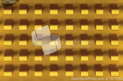 Image of Macro-photo of golden metal radiator