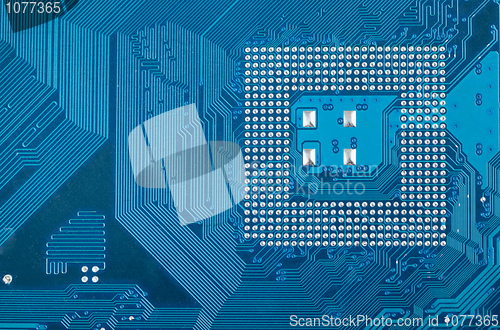 Image of Blue industrial circuit board electronic background