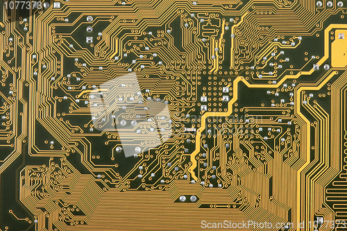 Image of Industrial hi tech circuit background with electric paths