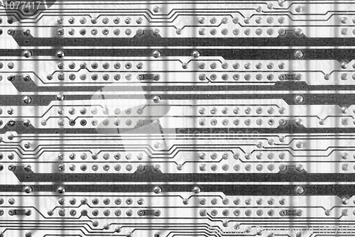 Image of Monochrome industrial circuit board background