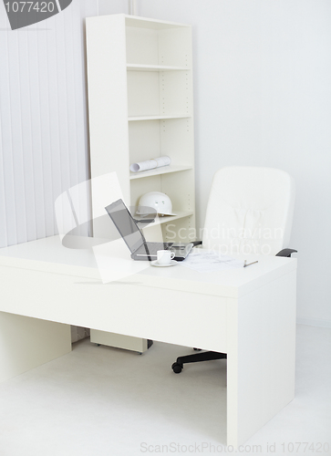 Image of Interior of office with workplace of engineer
