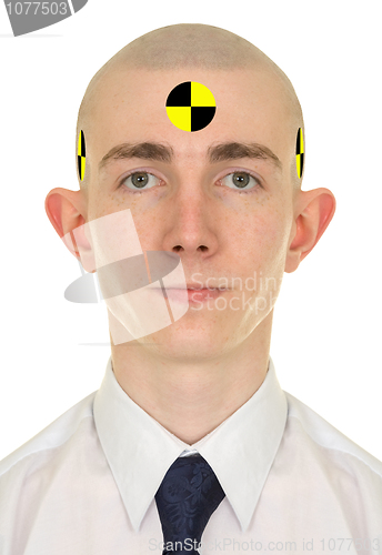 Image of Portrait of young man - crash dummy