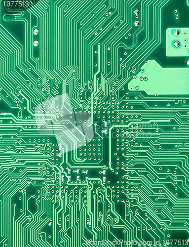 Image of Background from green circuit board close up