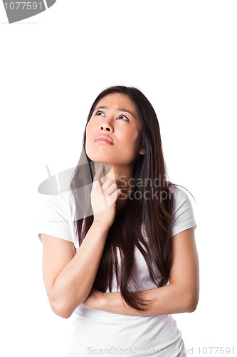 Image of Asian woman thinking