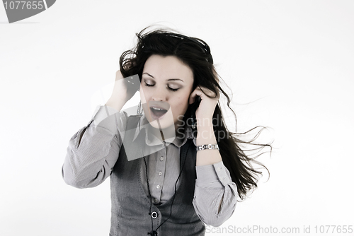 Image of Young man in headphones   