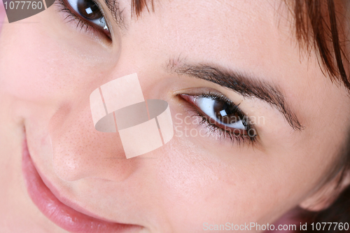 Image of Beautiful young woman face. 