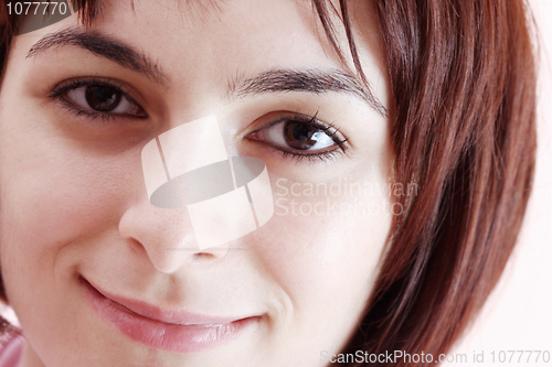 Image of Beautiful young woman face. 