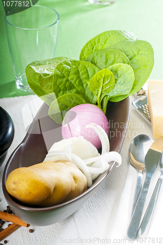 Image of fresh vegetables and spice