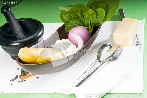 Image of fresh vegetables and spice