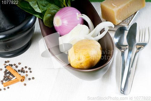 Image of fresh vegetables and spice