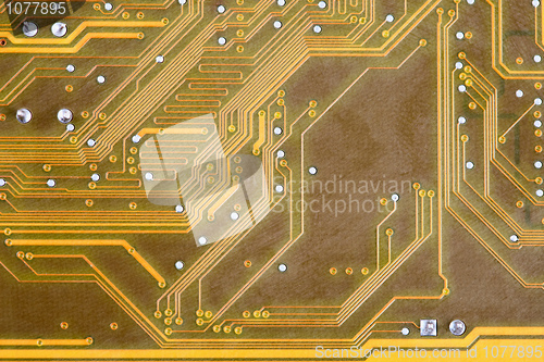 Image of Electronic circuit board tech color background