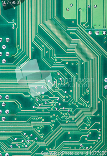 Image of Green industrial texture of a electronic plate