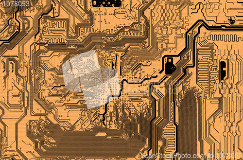 Image of Abstract industrial texture of a electronic plate