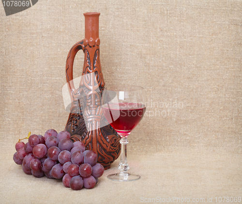 Image of Still-life from Georgian jug and fruit