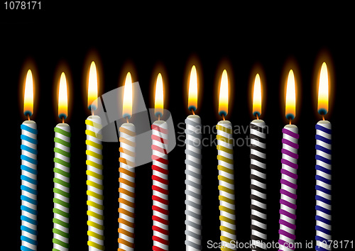 Image of birthday candle stripe party