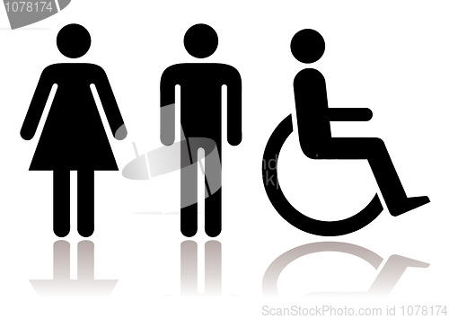 Image of Toilet symbols disabled