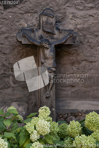 Image of Cross in the ancient defunct cemetery of Prague's St. Henry Church.