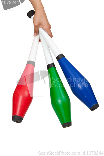 Image of Colorful juggling cubes 