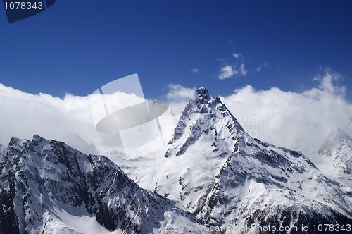 Image of High mountains in cloud