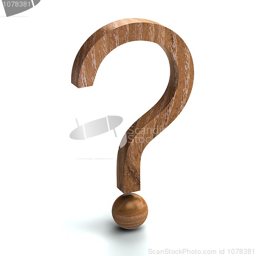 Image of Wooden question mark