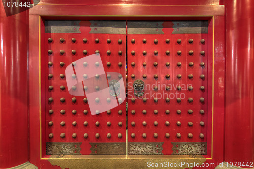 Image of Buddha Tooth Relic Chinese Temple Door