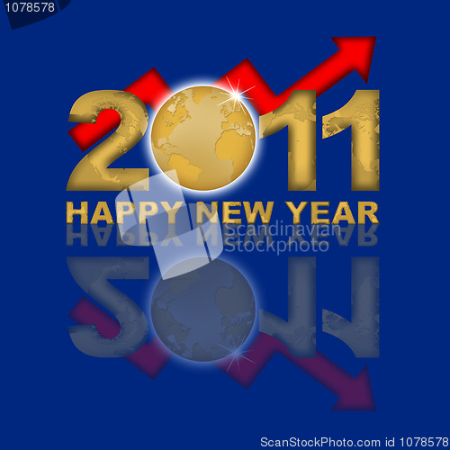 Image of Happy New Year 2011 Financial Gold Market