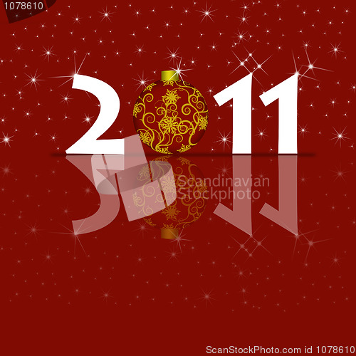 Image of Happy New Year 2011 Ornament and Sparkles