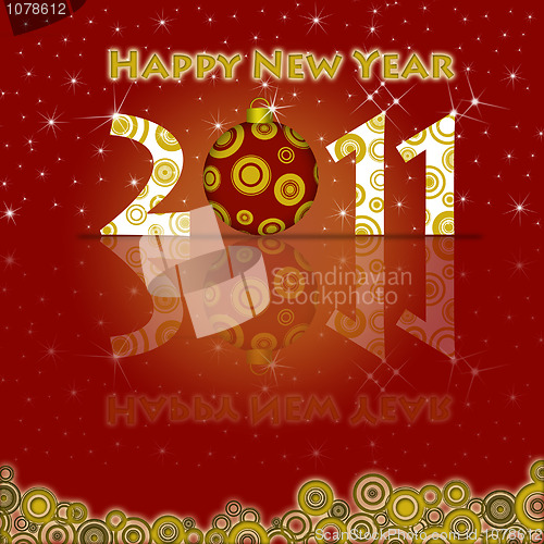 Image of Happy New Year 2011 Ornament and Circles