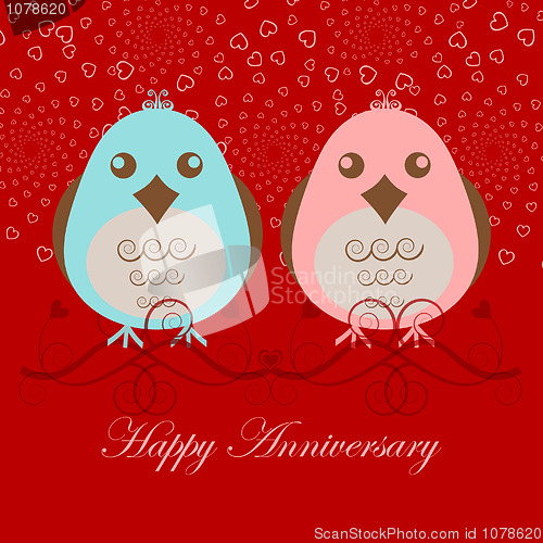 Image of Happy Anniversary Two Love Birds