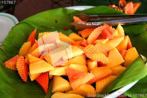 Image of Sliced papaya