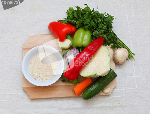 Image of Vegetables and rice