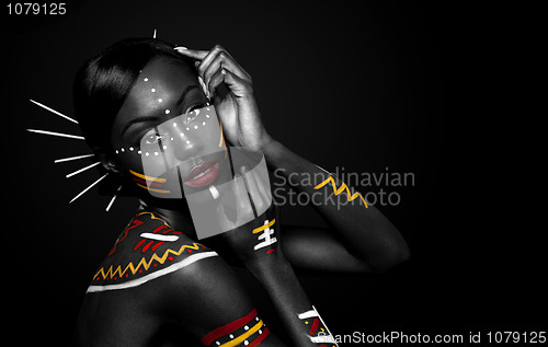 Image of Tribal beauty woman with makeup