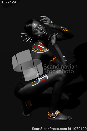 Image of Tribal beauty woman with makeup