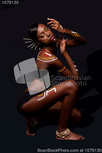 Image of Tribal beauty woman with makeup