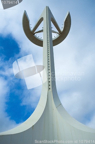 Image of Barcelona - Olympic park telecommunications tower designed by Sa