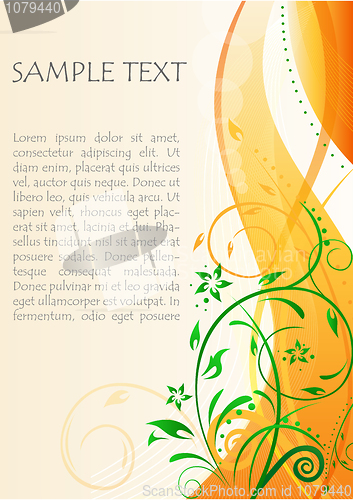 Image of floral text template