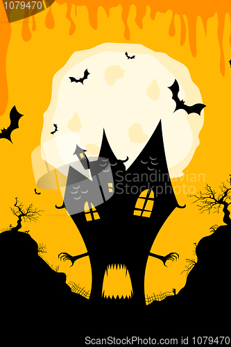 Image of haunted halloween house