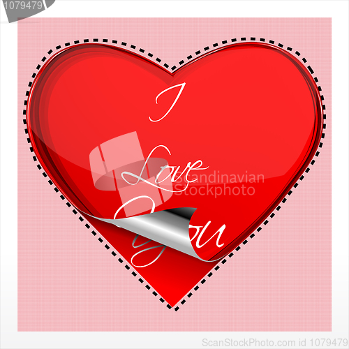 Image of heart on checked background