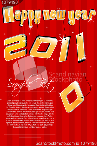 Image of happy new year with 2011