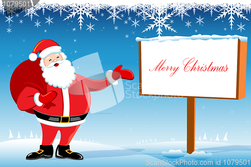 Image of santa claus with gift bag