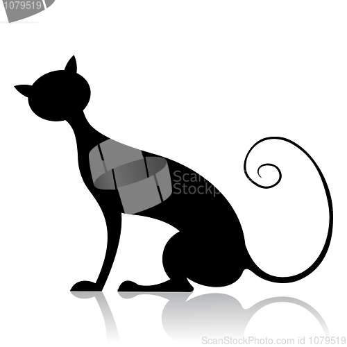 Image of black cat silhouette