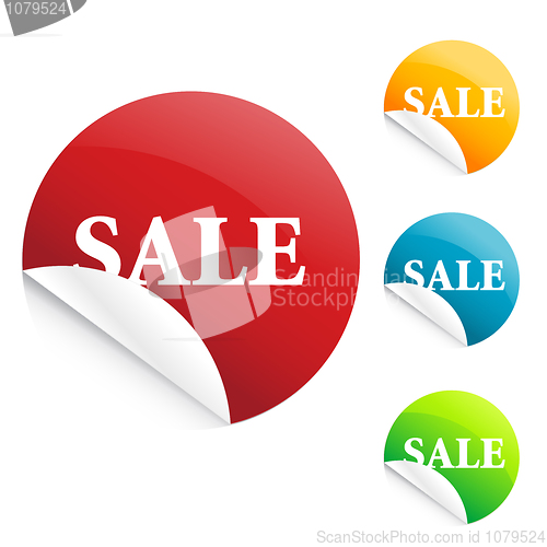 Image of glossy sale tag stickers