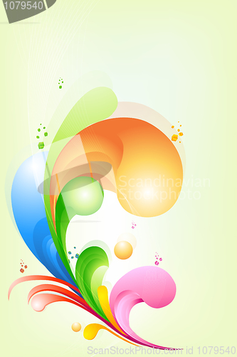 Image of rainbow colored swirly background