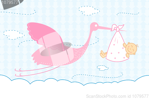 Image of baby arrival announcement card