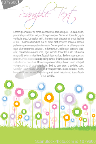 Image of floral text template