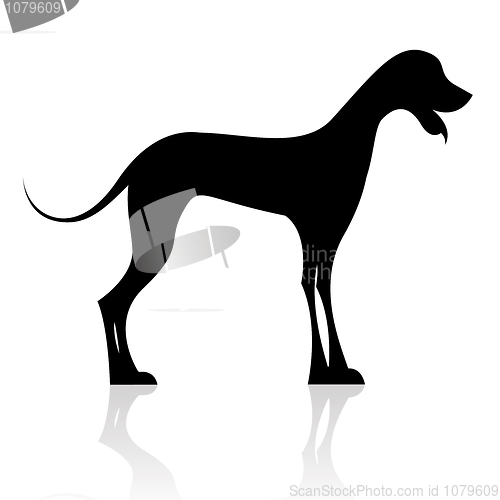 Image of black dog silhouette