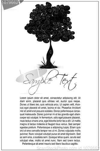 Image of tree text template